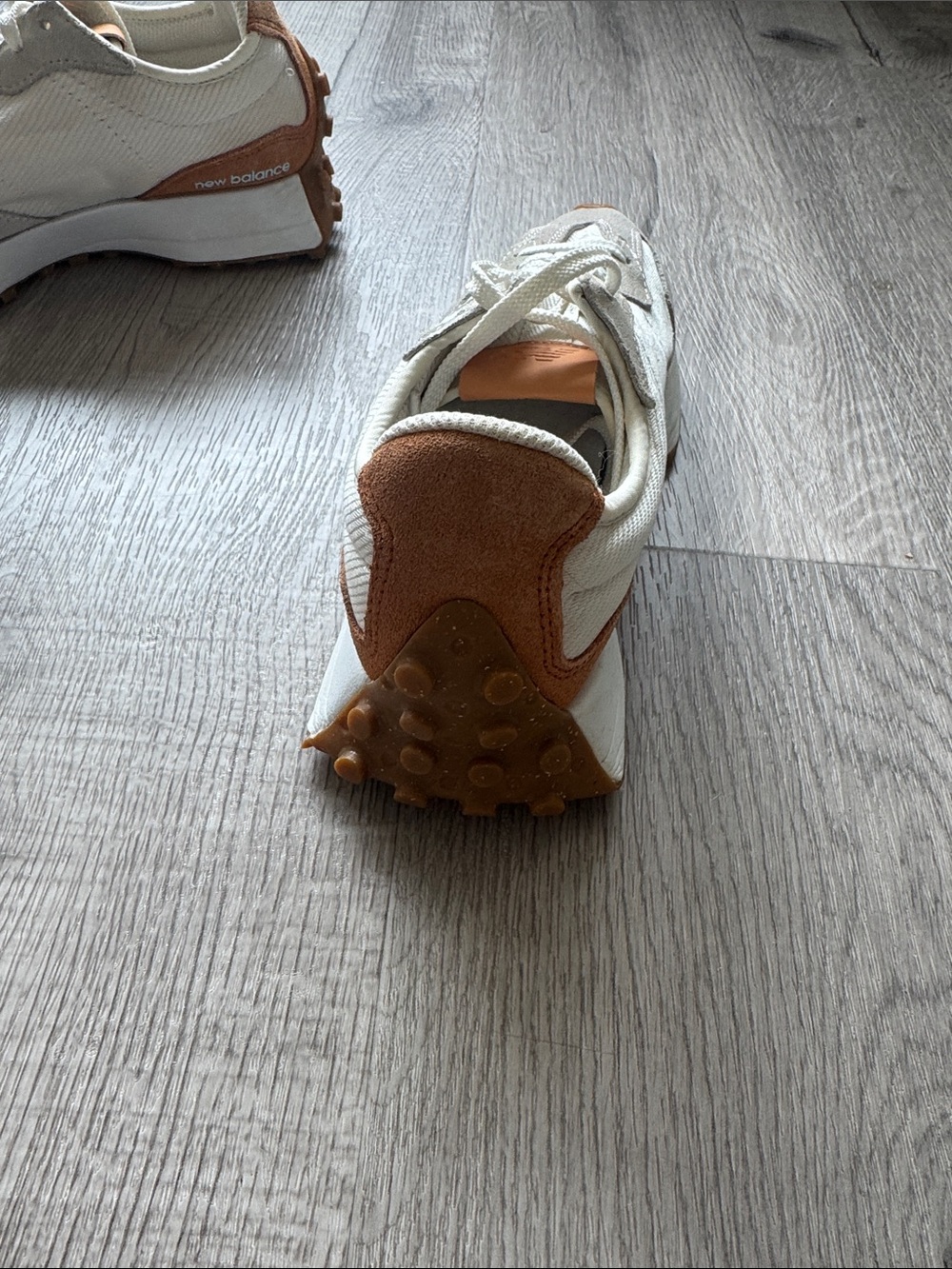 adidas Cream and Tan Retro Runner Sneakers 327 style - Picture 5 of 12